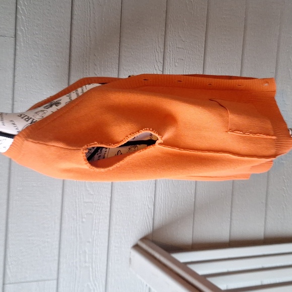 Free People Oakleigh Oversized Knit Vest In Myrrh Orange Size M - Picture 5 of 13